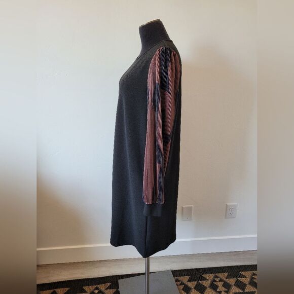 Emery Rose Sheath Dress Black Puff Sleeves Contemporary Office Old Money XL - Picture 3 of 9